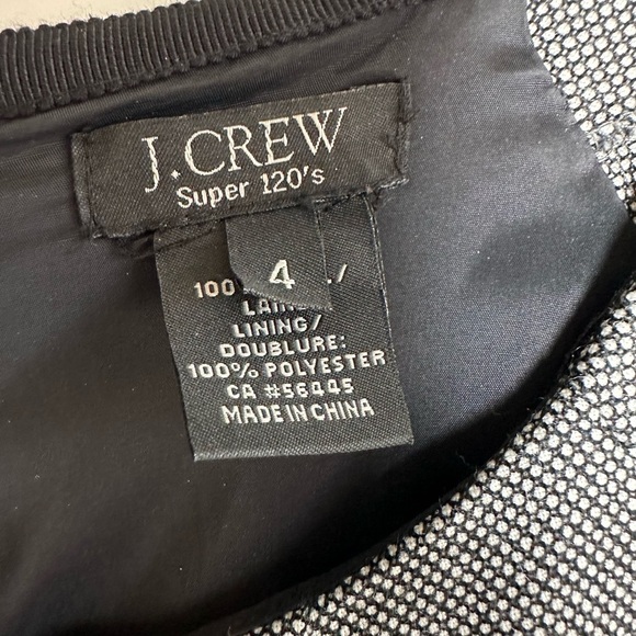 J. Crew Womens 4 Super 120s Wool Cap Sleeve Sheath Dress Career Work - Picture 6 of 12